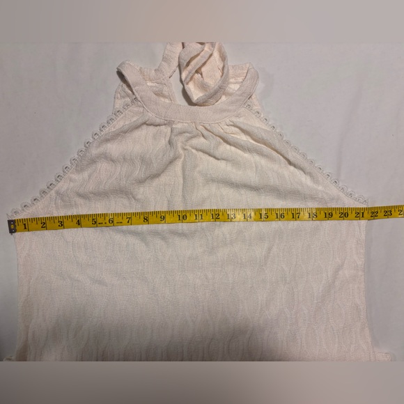 Ivory lace tie back tank, from online boutique, XL - Picture 3 of 8